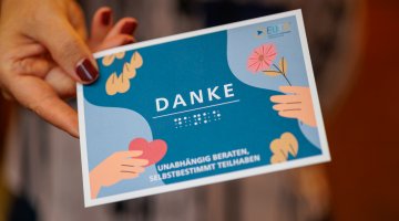 Danke-Karte der Fachstelle Teilhabeberatung